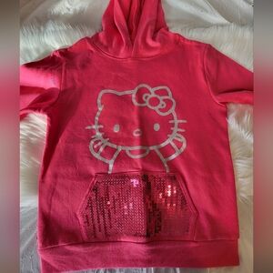 NEW Hello Kitty Pink Sweatshirt with Sparkle, Size 12